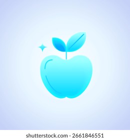 Apple Icon – Symbol of Knowledge and Education symbolizes knowledge, education, and learning. Ideal for educational content, school websites, and academic materials