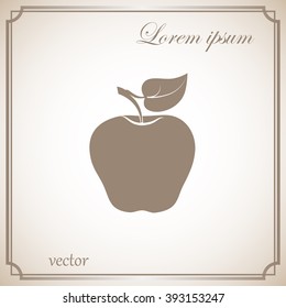 apple icon, symbol apple, sign apple, apple vector