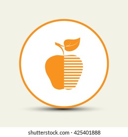 apple icon, symbol apple, sign apple, apple vector