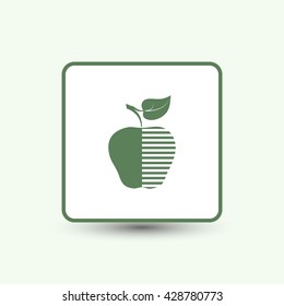 apple icon, symbol apple, sign apple, apple vector