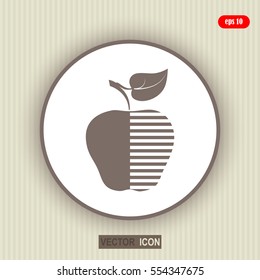 apple icon, symbol apple, sign apple, apple vector