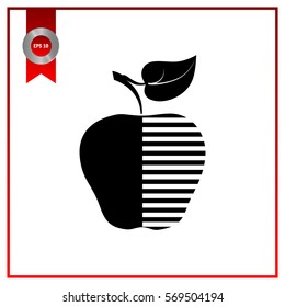 apple icon, symbol apple, sign apple, apple vector