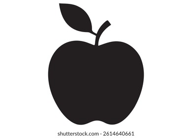 Apple icon symbol silhouette design isolated Vector illustration

