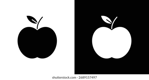 Símbolo de ícone Apple. Símbolo simples plano em fundo vazio.