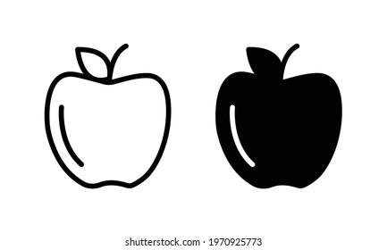 apple icon, apple symbol vector