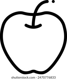 apple icon. Thin Linear Style Design Isolated On White Background