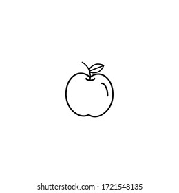 Icono de Apple. Señal de líneas finas.