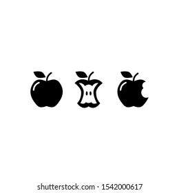 apple icon trendy flat design
