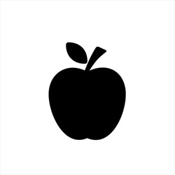 Apple Icon In Trendy Flat Style Isolated On Grey Background. Apple Icon Page Symbol For Your Web Site Design Apple Icon Logo, App, UI. Apple Icon Vector Illustration, EPS10.