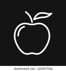 Apple Icon in trendy flat style isolated on background.