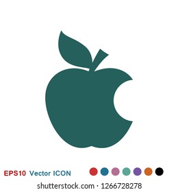 Apple Icon in trendy flat style isolated on background.
