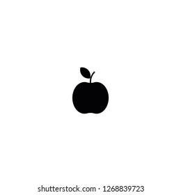 Apple Icon in trendy flat style isolated on white background. Vector illustration.