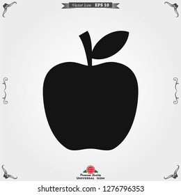 Apple Icon in trendy flat style isolated on background.