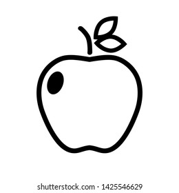 apple icon in trendy flat style isolated on white background. icon Vector illustration, - Vector 