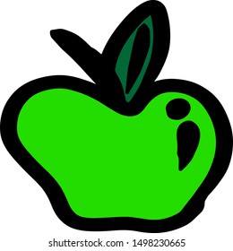 Apple Icon in trendy flat style isolated page cartoon symbol for your web site design logo app UI Vector illustration EPS10