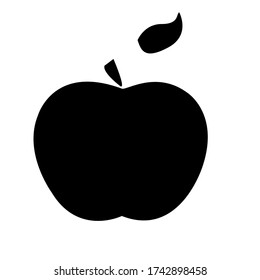 Apple Icon in trendy flat style isolated