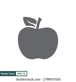 Apple Icon in trendy flat style isolated on white background. Apple Icon page symbol for your web site design Apple Icon logo, app. Apple Icon Vector illustration, very simple