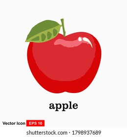 Icono de Apple en estilo plano de moda aislado de fondo blanco. Símbolo de la página Apple Icon para el diseño de su sitio web Apple Icon logo, aplicación. Icono de Apple Vector ilustración, muy simple