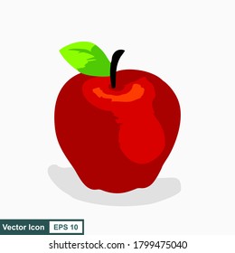 Apple Icon in trendy flat style isolated on white background. Apple Icon page symbol for your web site design Apple Icon logo, app. Apple Icon Vector illustration, very simple