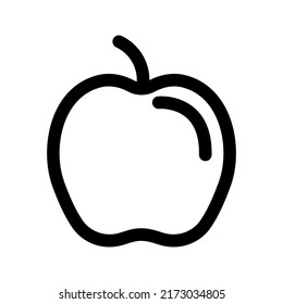 Apple Icon in trendy flat style color editable