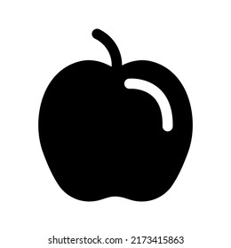 Apple Icon in trendy flat style color editable