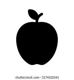 Apple Icon in trendy flat style color editable