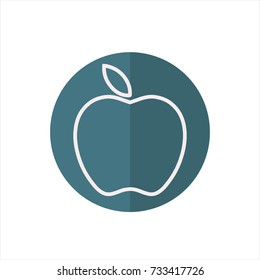 apple icon in trendy flat style isolated on white background. apple icon symbol for your web site design,apple logo, app, UI. Vector illustration, apple icon eps10. 