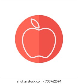 apple icon in trendy flat style isolated on white background. apple icon symbol for your web site designapple logo, app, UI. Vector illustration, apple icon eps10. 