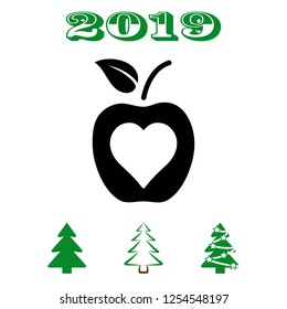 Apple icon vector