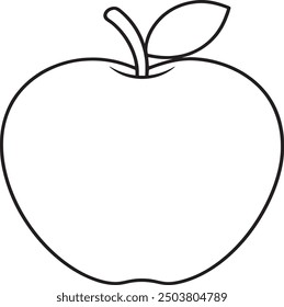 Icono de Apple Arte vectorial Esquema de la ilustración