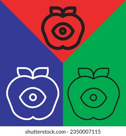 Apple icon. Apple vector icon from Artificial Intelligence collection. Outline style Apple icon.