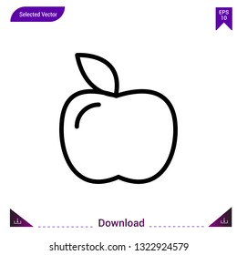 Apple  icon vector . Best modern, simple, isolated, application ,seasons icons, logo, flat icon for website design or mobile applications, UI / UX design vector format.