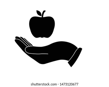 apple icon. vector black apple symbol