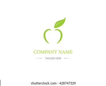 Diseño de Vector de icono de Apple. Logotipo del negocio. Signo y símbolo. Fondo de pantalla abstracto. Ilustración vectorial. Dibujos animados y estilo plano.