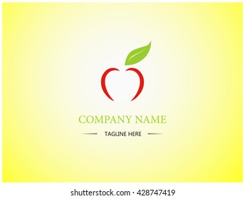 Apple icon vector design. Business logo. Sign and symbol. Abstract wallpaper. Vector illustration. Cartoon and flat style.