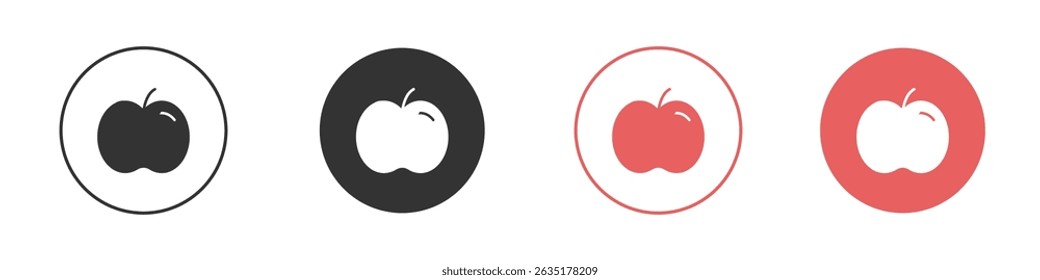 Apple icon vector design template simple and clean style