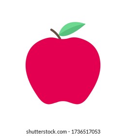 Apfelsymbol-Vektor, flache Entwurfsdarstellung