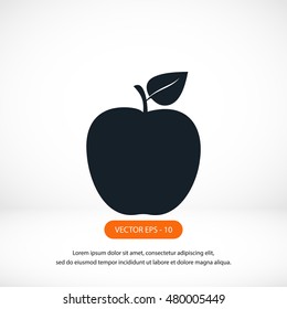 apple icon vector, flat design best vector icon