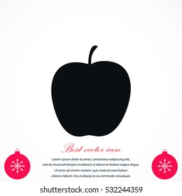 apple icon vector, flat design best vector icon