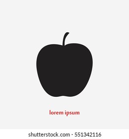 apple icon vector, flat design best vector icon