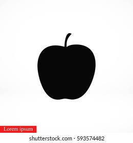 apple icon vector, flat design best vector icon