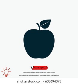 apple icon vector, flat design best vector icon