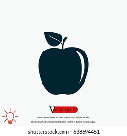 apple icon vector, flat design best vector icon