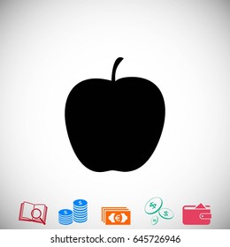 apple icon vector, flat design best vector icon