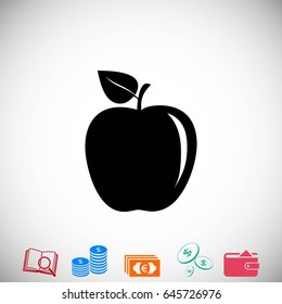 apple icon vector, flat design best vector icon