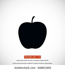 apple icon vector, flat design best vector icon