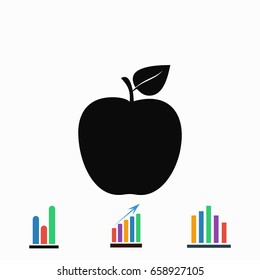 apple icon vector, flat design best vector icon