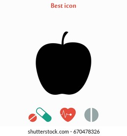 apple icon vector, flat design best vector icon