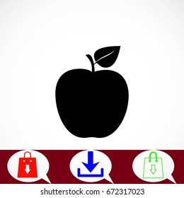 apple icon vector, flat design best vector icon