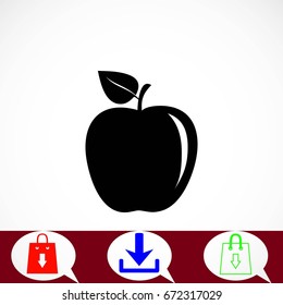 apple icon vector, flat design best vector icon
